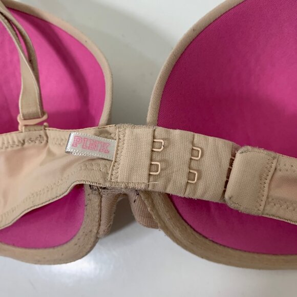 PINK Wear Everywhere Push-up Bra Beige Size 34C - Picture 5 of 7